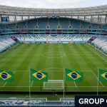 World Cup 2026 Group C featuring Brazil, Morocco, Haiti and Scotland national team emblems