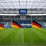 World Cup 2026 Group E featuring Germany, Ivory Coast, Curaçao and Ecuador national team emblems