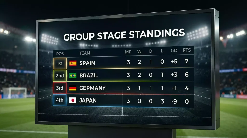 World Cup 2026 group stage fixtures displayed with betting odds and team matchups