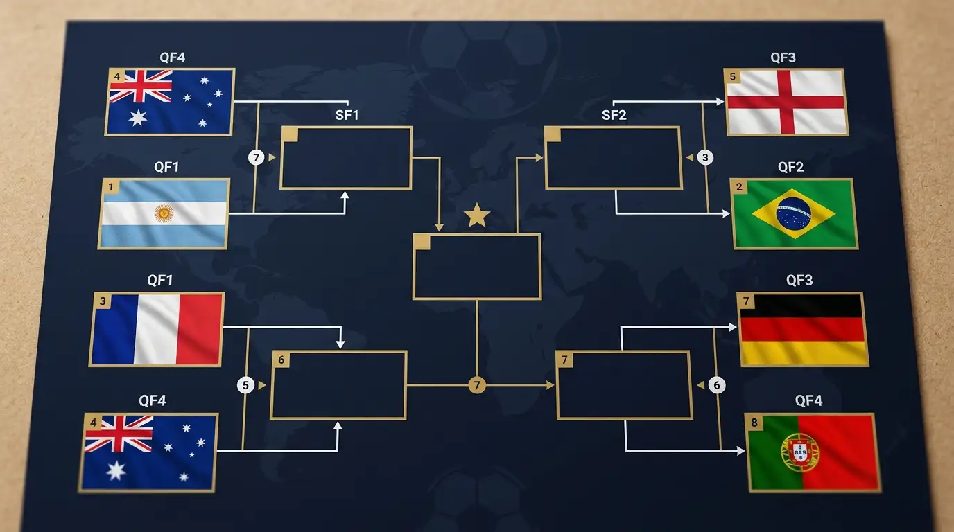 Quarter-final bracket overview for World Cup 2026